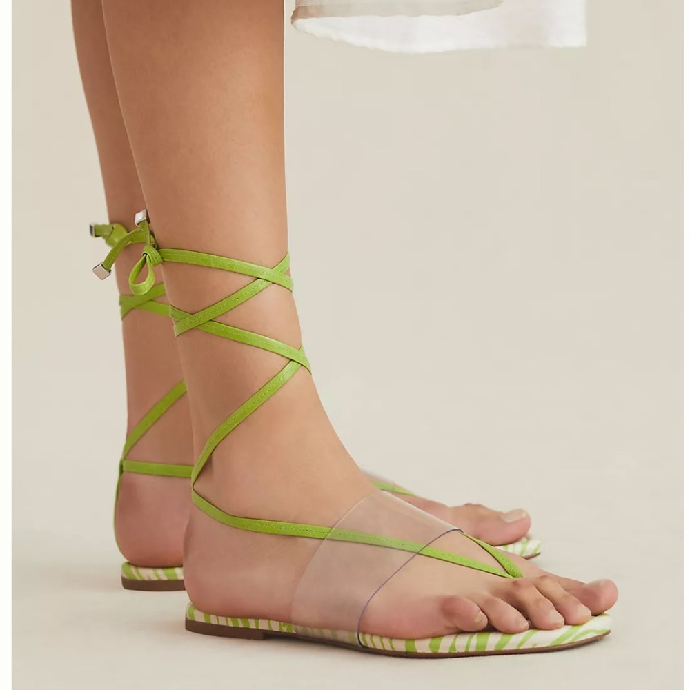 NWT Anthropologie (Vicenza) Transparent Zebra Sandals